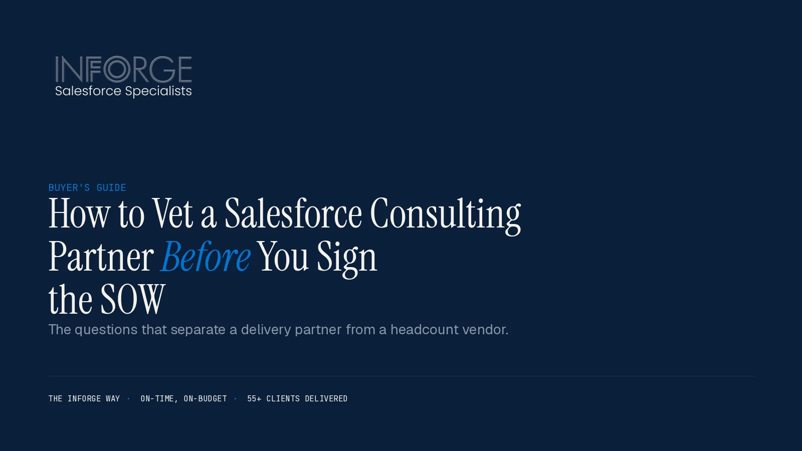 How to Vet a Salesforce Consulting Partner Before You Sign the SOW