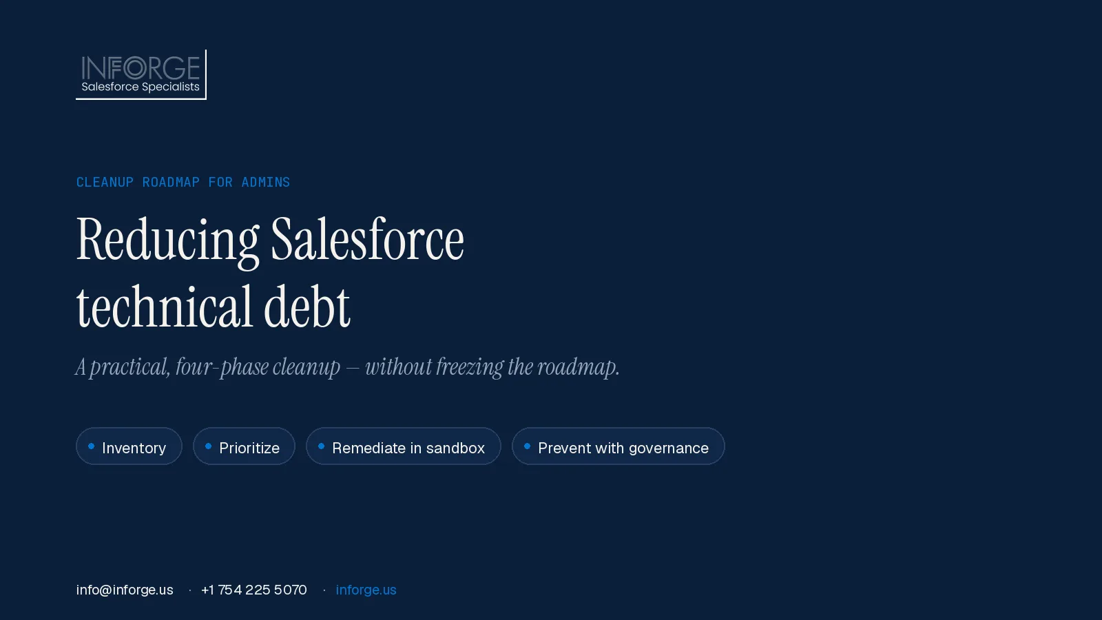 Reducing Salesforce Technical Debt: A Practical Cleanup Roadmap for Admins