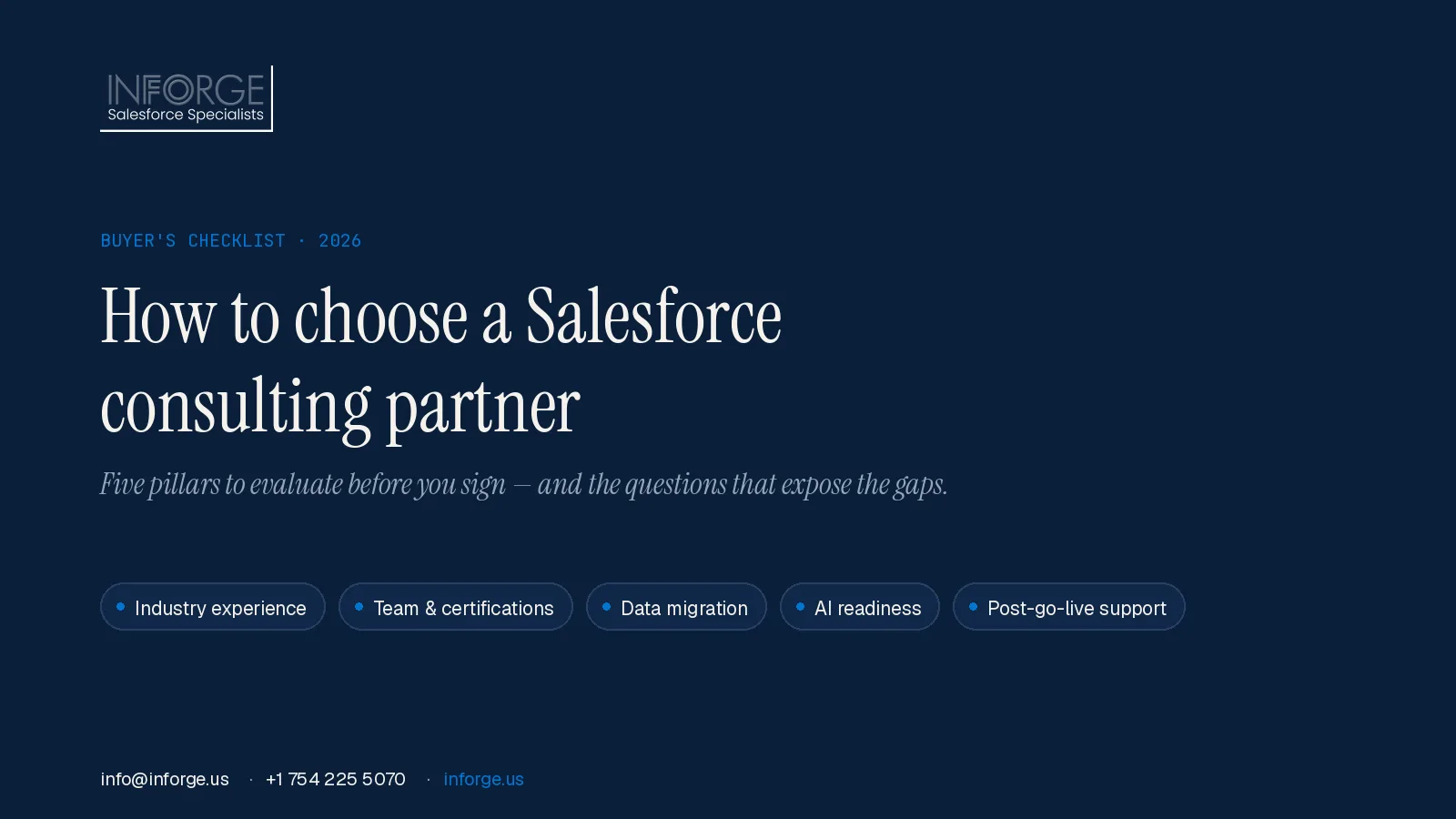 How to Choose a Salesforce Consulting Partner: A Buyer's Checklist for 2026