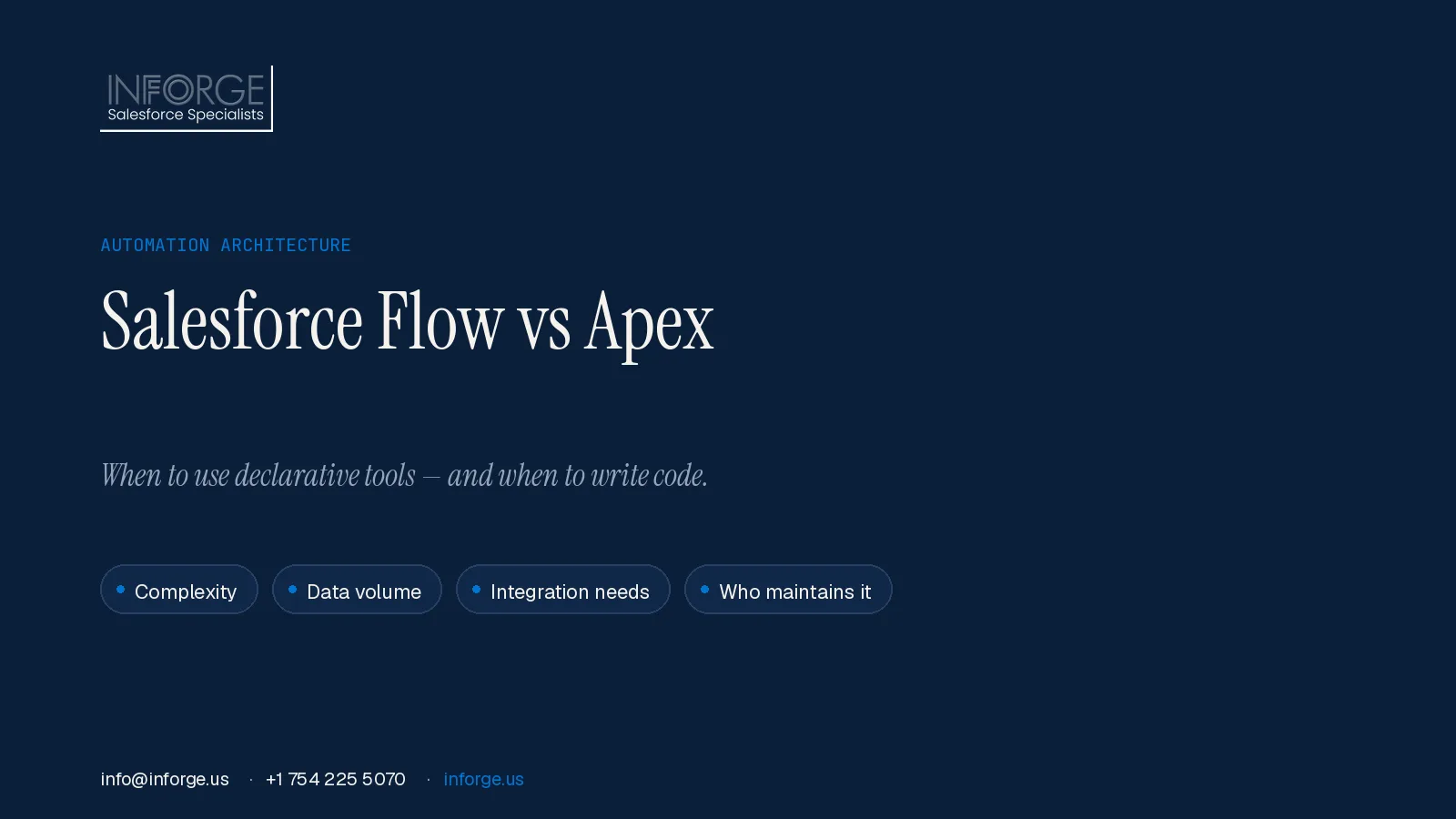 Salesforce Flow vs Apex: When to Use Declarative Tools and When to Code